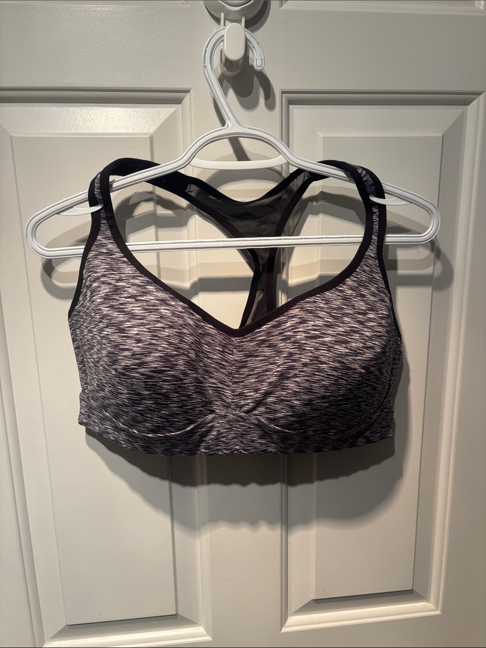 lululemon athletica Speed Up Heathered Black and Gray Racerback Sports Bra